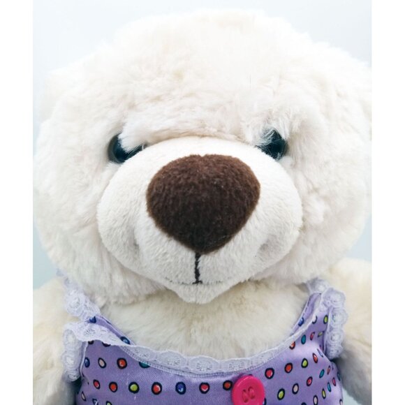 White Build a Bear Plush Beauty Sleep Pajamas 15 Inch Soft BBWS Stuffed Animal - Picture 2 of 15